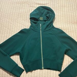 Scuba cropped full zip hoodie